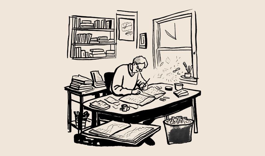 Ilustrasi Kembali Menulis