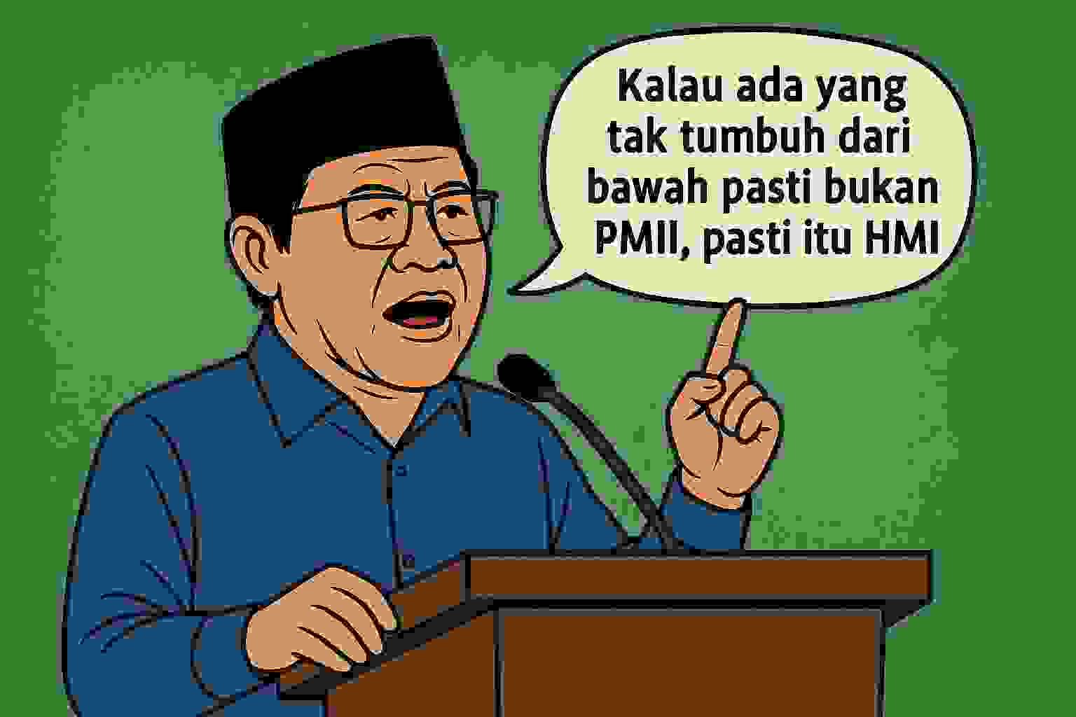 Dari Warung Kopi ke Mimbar Politik: Ketika Cak Imin Menyentil HMI dan PMII Membalas dengan Gelak Tawa