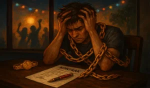 Ilustrasi Aku yang Membeli Neraka dengan Tanda Tangan Sendiri